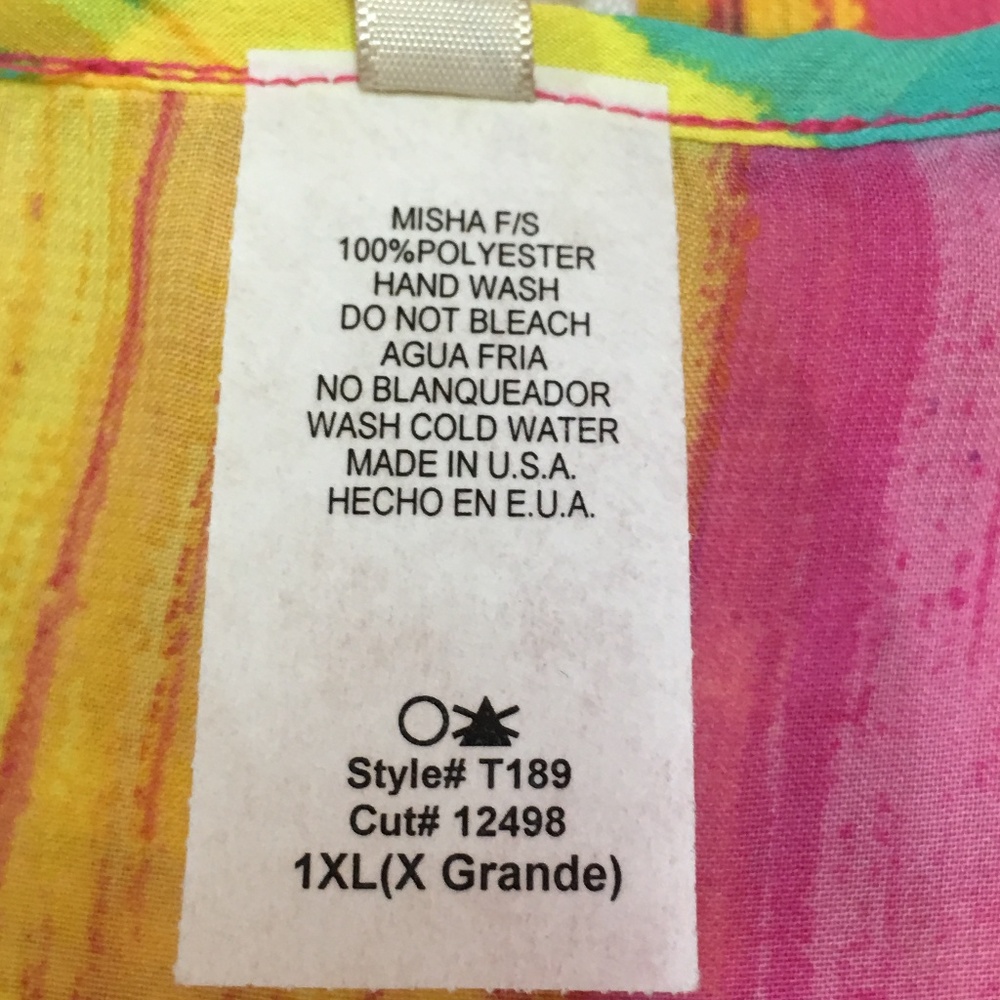 Women's Rainbow Color Striped Hi-Lo Hem Blouse Top - Picture 8 of 8